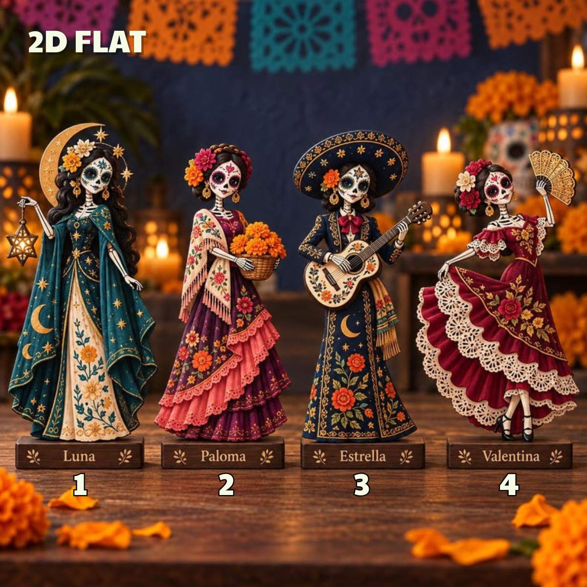 Personalized Day of the Dead Wooden Block, Catrina Figurine Decor, Dia de los Muertos Mexican Folk Art, Ofrenda Decoration, Memorial Gift 9bfcdff2-ca0a-4102-a1ab-794cfd465e1e-2.png