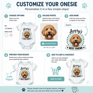Pet Photo Baby Onesie – [Name]'s Best Friend - Personalized Baby Onesie With Color 9c035049-3c76-451d-b503-cad5931cb68d.jpg