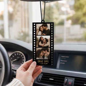Personalized Photo Car Ornament, Drive Safe Keepsake Gift
