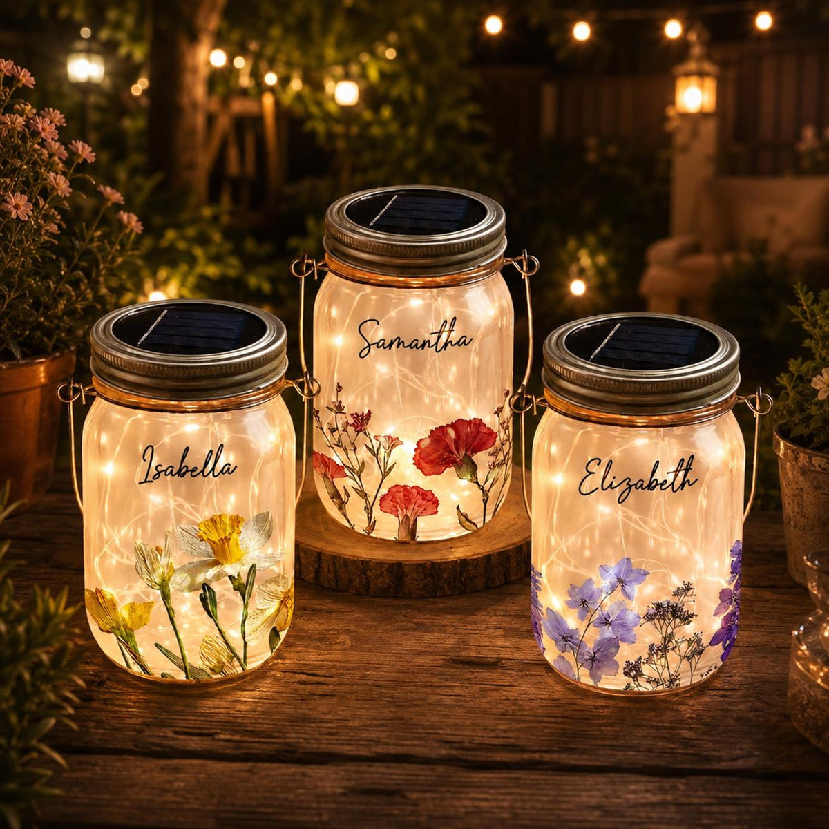 Personalized Birth Flower Mason Jar Night Light, Solar Lamp Gift For Her, Birthday Custom Night Light Gift For Friend, Bridesmaid Light Gift 9c195f89-cdae-4539-bc0c-1720691c9bc5-3.jpg