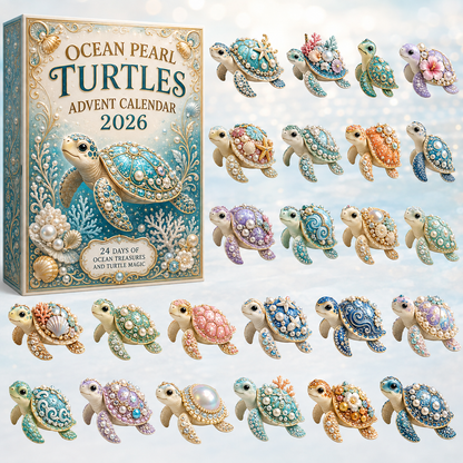 Pearl Sea Turtle Voyage Advent Calendar 2026 - 24-Day Festive Countdown, Acrylic Charms Blind Box - Gift For Turtle Lovers 9c200c3f-2373-4aab-a2bc-c8a2d012f374-pearl-turtles.png