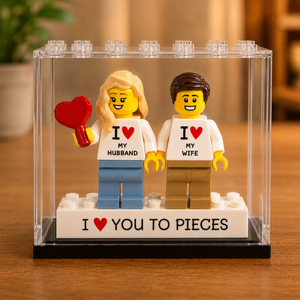Couples Personalised Brick Minifigure Couple Gift: Custom Romantic Keepsake for Partners , Anniversary Gift