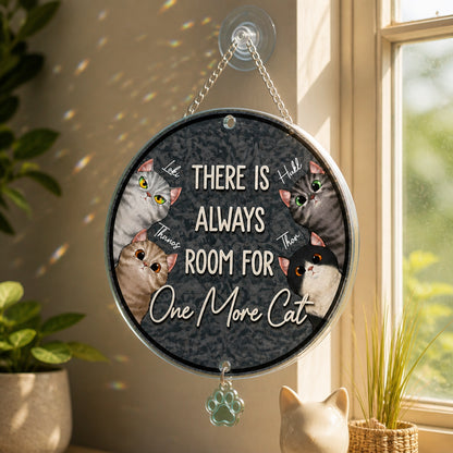 There Is Always Room For One More Cat – Personalized Doormat with 4 Cat Portraits - Personalized 1 Layered Suncatcher with Charm 9c51e1f0-a3e3-46b5-86aa-f45f80e714bb.jpg