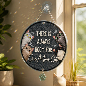 There Is Always Room For One More Cat – Personalized Doormat with 4 Cat Portraits - Personalized 1 Layered Suncatcher with Charm 9c51e1f0-a3e3-46b5-86aa-f45f80e714bb.jpg