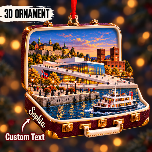 Personalized 3D Oslo Harbor Suitcase Christmas Ornament – Oslo Norway Travel Souvenir & Gift for Oslo Lovers 9c5f8f6c-c6b6-419b-a780-f9d444ba98c6-Oslo-Harbor-Landmarks-in-a-Suitcase.png