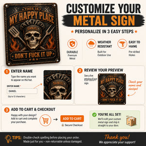 Grill Master Happy Place Metal Sign — Name Personalized - Personalized Metal Sign 9c674c3f-5d45-4de8-879e-682569cfbfbf.jpg
