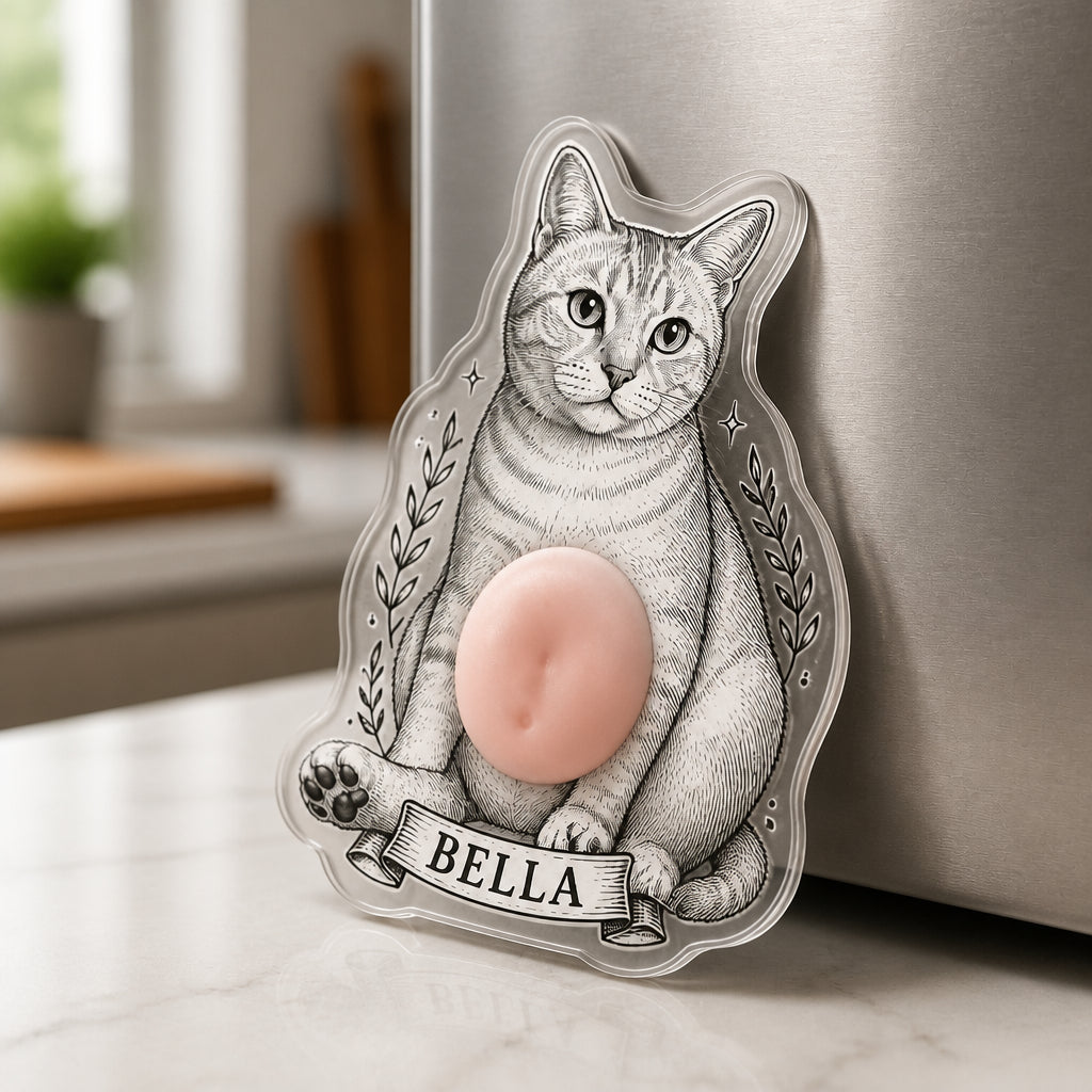 Custom Pet Portrait Engraved Magnet – Laurel Medallion - Personalized Acrylic Refrigerator Magnet - Soft Rubber Belly 9c6be11b-9499-4002-b47b-d0d508089660.jpg