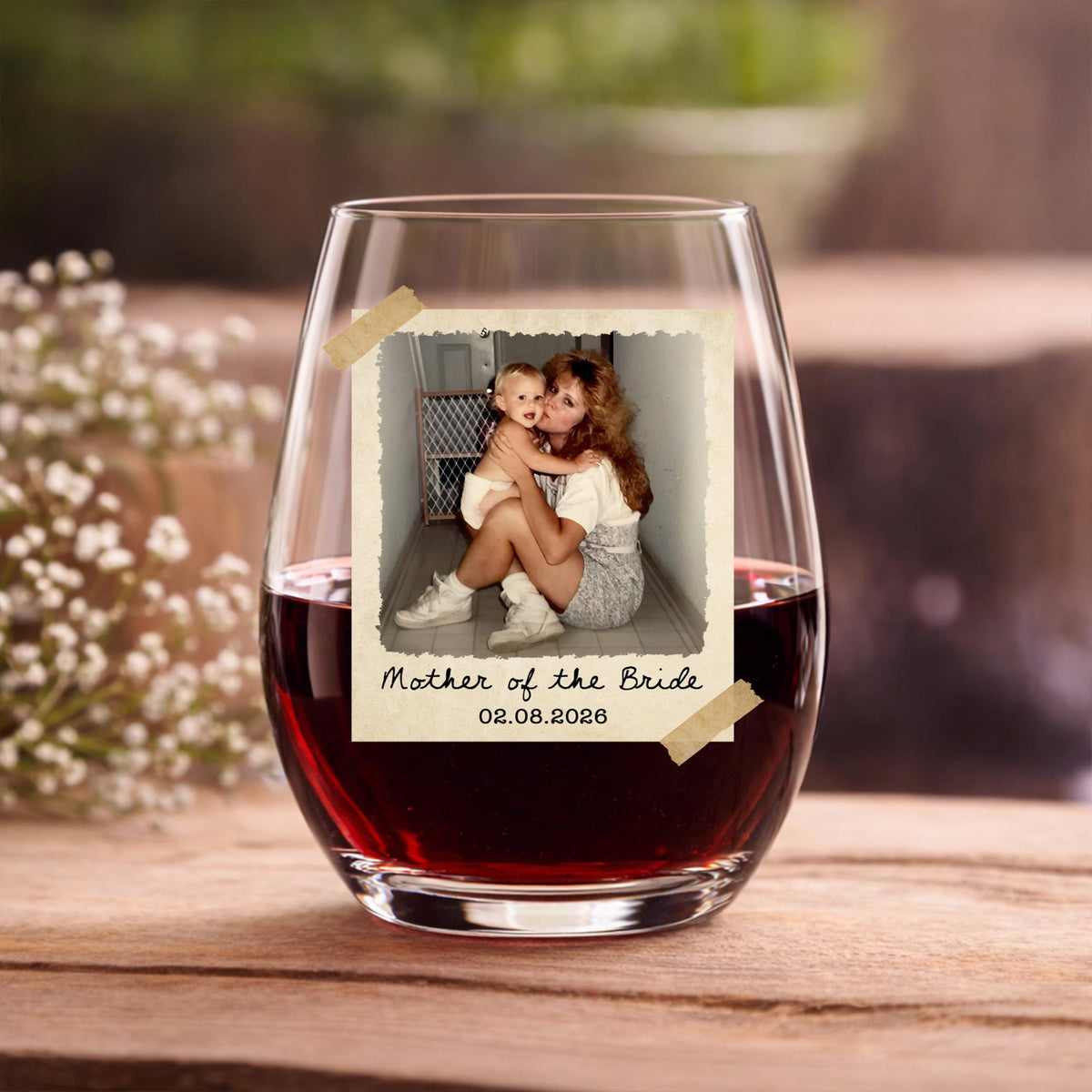 Custom Photo Mother of The Bride or Groom Gifts, Custom Picture Wine Glass Gift for MOB/MOG Wedding Favor Gift For Mom, Stemless Wine Glass 9c87590b-1a2d-4383-a5ab-f018a01458cf-1.jpg
