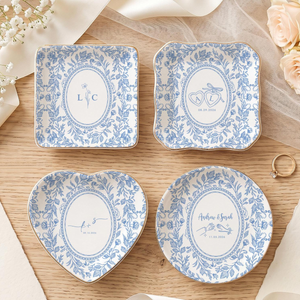 Personalized Toile De Jouy Ring Dish, Custom Ceramic Jewelry Tray, Wedding Ring Holder, Engagement Gift for Couple 9cabbcfd-ad62-43c0-b409-089ac66a290d-1.png