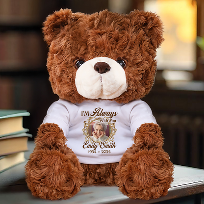 Custom Photo A Cuddle From Heaven - Memorial Personalized Custom Teddy Bear Plush - Sympathy Gift For Family Members 9cb4f069-6c38-4b35-bd0b-5442b3943643-mk-4.png