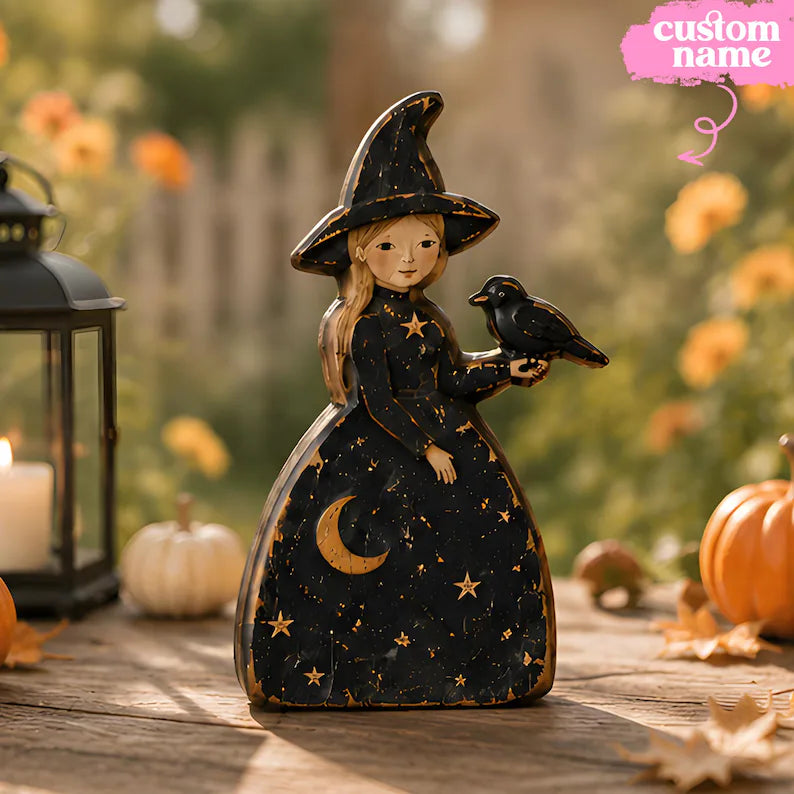 Charming Halloween Witch Wooden Block, Rustic Fall Decor, Spooky Cute Witch Figurine, Autumn Farmhouse Mantle Decoration 9ccbfcac-68cc-4872-90fa-93cfb3efb885-t-u-11-.webp