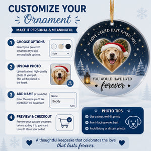 Pet Memorial Photo Ornament – If Love Could Have Saved You - Personalized Transparent Acrylic Ornament 9cd20ee5-6bf0-48a6-a610-efaf9d17696f.jpg