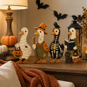 Halloween Goose Wooden Block Set, Cute Spooky Duck Shelf Decor, Farmhouse Fall Tiered Tray Accent, Witch Mummy Skeleton Home Gift Set 9cd77a9e-c9c8-4451-b3d4-295d26ea0c09-4.jpg