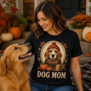 Dog Mom Autumn Pet Portrait Tee - Personalized T-shirt 9ce76bae-1ba2-4d66-a4ac-3bdd3b3870d8.jpg