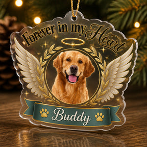 Forever in My Heart Pet Photo Memorial Acrylic Ornament (Custom Photo + Name) - Personalized Transparent Acrylic Ornament 9cf00a36-befd-4f5f-bad9-03ec32dc05eb.jpg