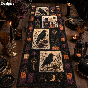 Halloween Quilted Table Runner, Fall Table Runner, Pumpkin Cat Ghost Bat Table Decor, Spooky Autumn Dining Table Runner Halloween Home Decor 9cfbac45-d791-420c-884b-f8e9ba4138f9-design-3.png