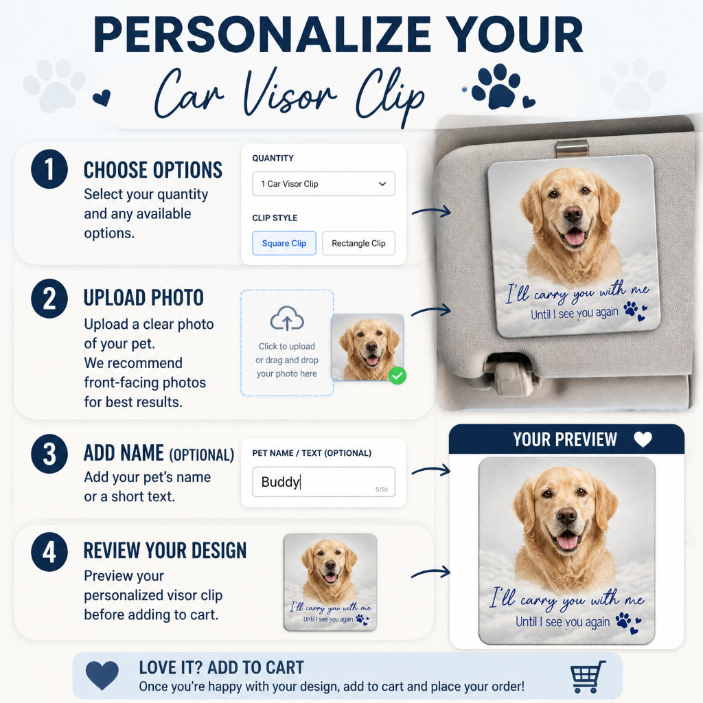 Pet Memorial Photo Car Visor Clip – "I'll Carry You With Me" - Personalized Car Visor Clip 9cfd664c-66f9-4df3-a39f-2957a20c8c05.jpg