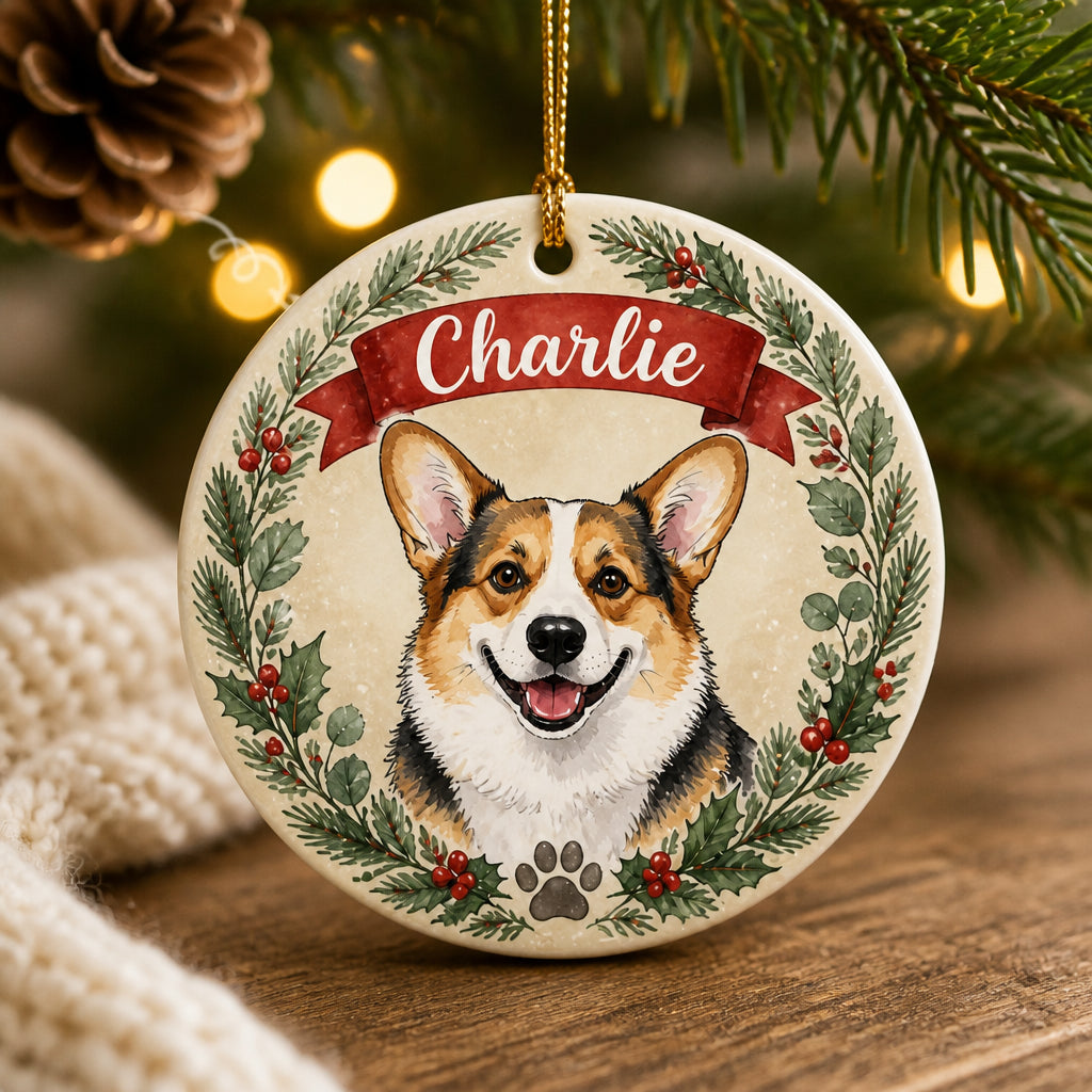 Custom Pet Portrait Name Ornament – Watercolor Wreath - Personalized Ornament 9d144883-a953-4367-8e20-d648ccd0e627.jpg