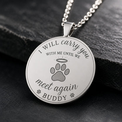 Pet Memorial Engraved Necklace – I Will Carry You + Name - Personalized Custom Necklace 9d18925a-895c-47db-86a4-10a3be4fa846.jpg