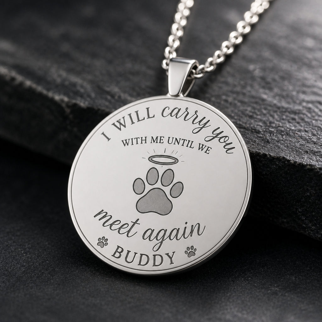 Pet Memorial Engraved Necklace – I Will Carry You + Name - Personalized Custom Necklace 9d18925a-895c-47db-86a4-10a3be4fa846.jpg