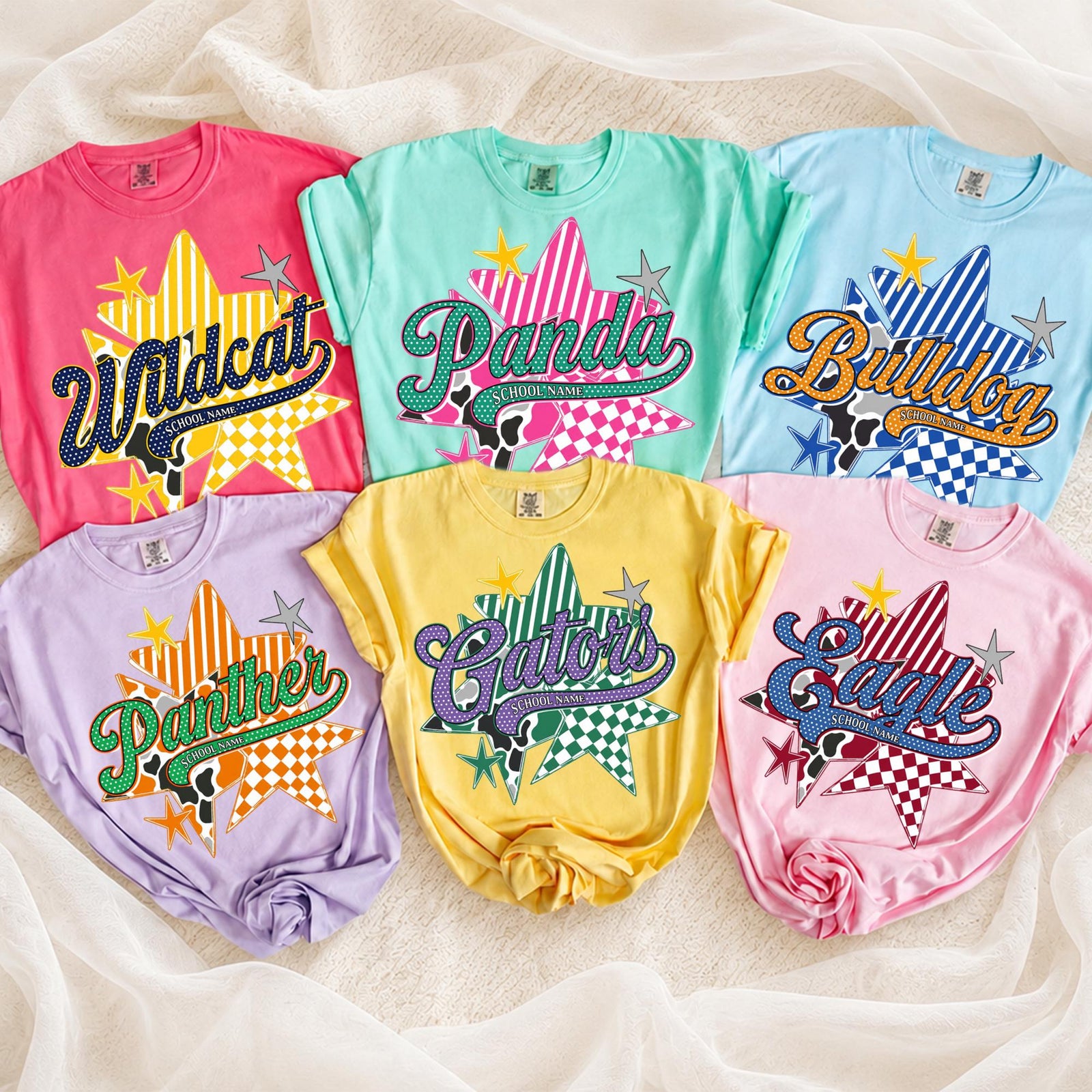 Comfort Colors Mascot Neon Striped Shirt, Preppy School Spirit Shirts, Polka Dots Tee, Camo Sport Back To School Tee, Matching Team Shirts 9d4b4272-9df1-41ed-aa42-c77ac48f86c5-1.jpg