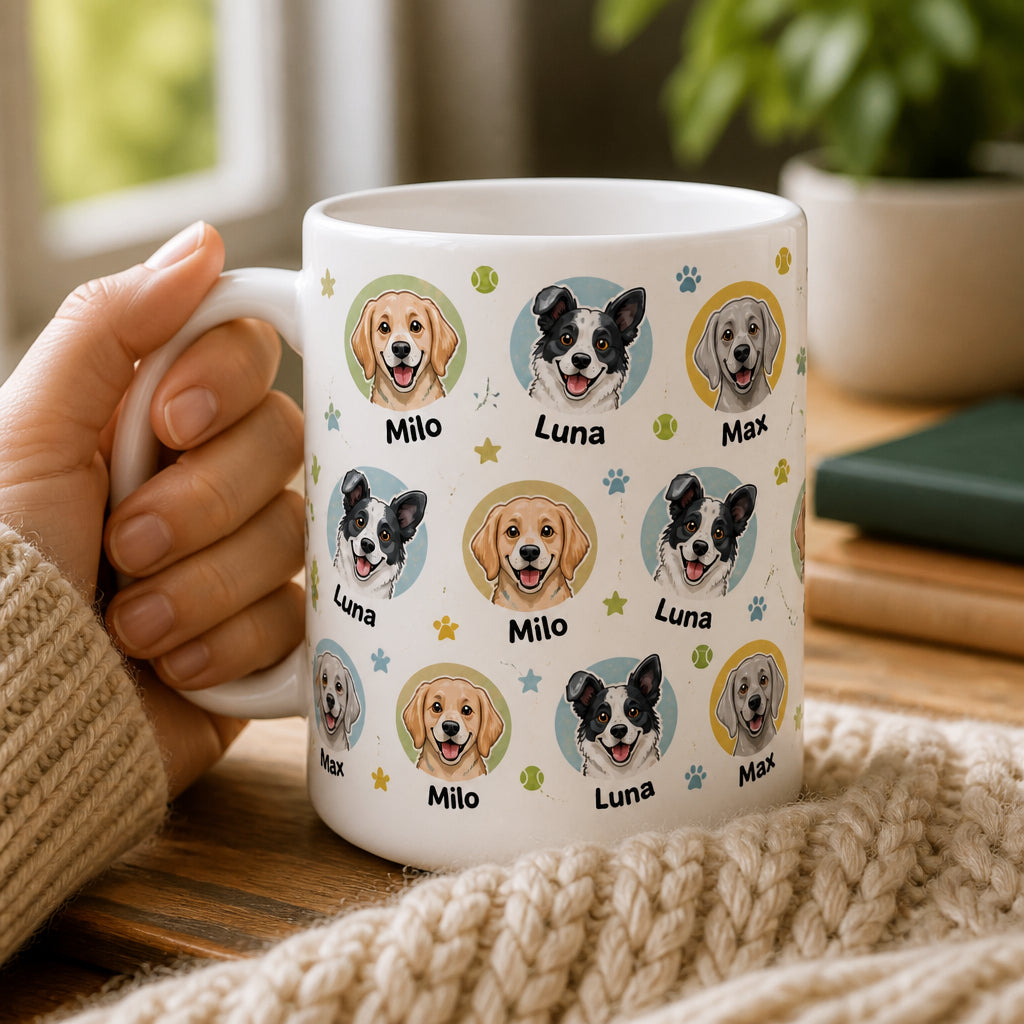Custom Pet Portrait Pattern Mug — Upload 1–3 Pets with Names - Personalized Mug 9d5e0192-9096-482f-9ea3-0ffc170548db.jpg