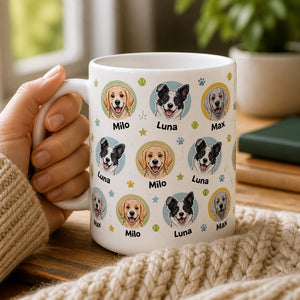 Custom Pet Portrait Pattern Mug — Upload 1–3 Pets with Names - Personalized Mug 9d5e0192-9096-482f-9ea3-0ffc170548db.jpg