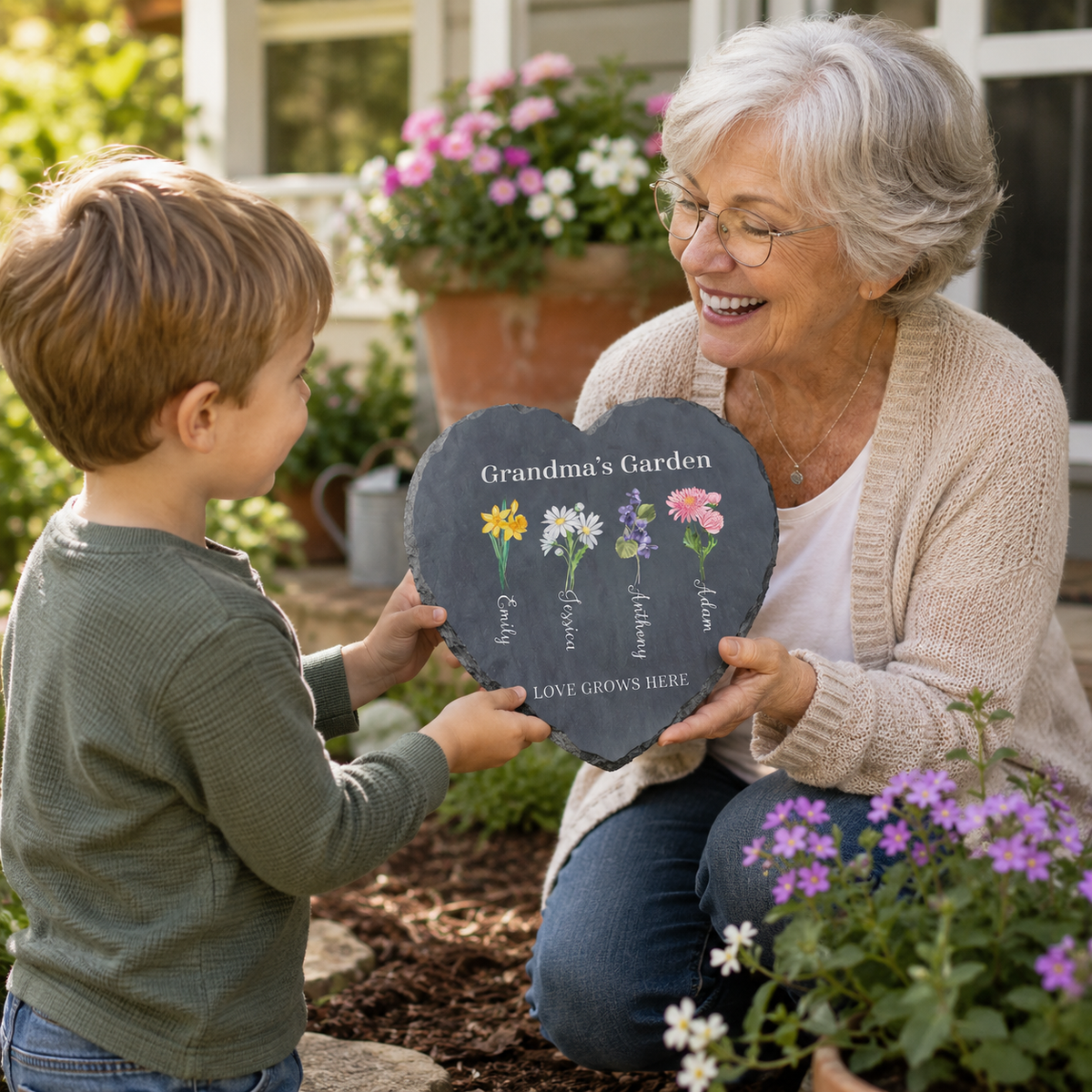 Personalized Garden Stone, Grandmas Birth Flower Gift, Mothers Day Gift for Mom SD-201 9d626708-bcf9-4b6e-affe-e5a2f336f17f-790e65bb-e339-4cf3-8326-919b81b3ff9a.png