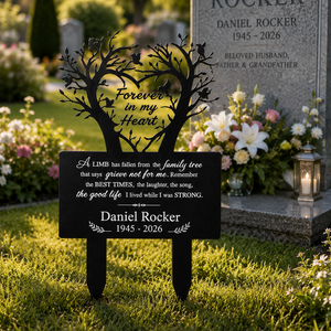 Personalized Garden Stake Graves Cemetery Decorations , Metal Memorial Grave Markers Family Tree Graveyard Commemorative Plaque For Dad Mom Remembrance Plaque Stake Sympathy