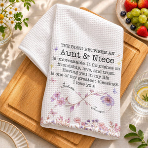 Aunt And Niece Bond, Personalized Kitchen Towel, Gift For Aunt 9db178fd-d602-4869-82c1-4fa7031b1e17-5.jpg