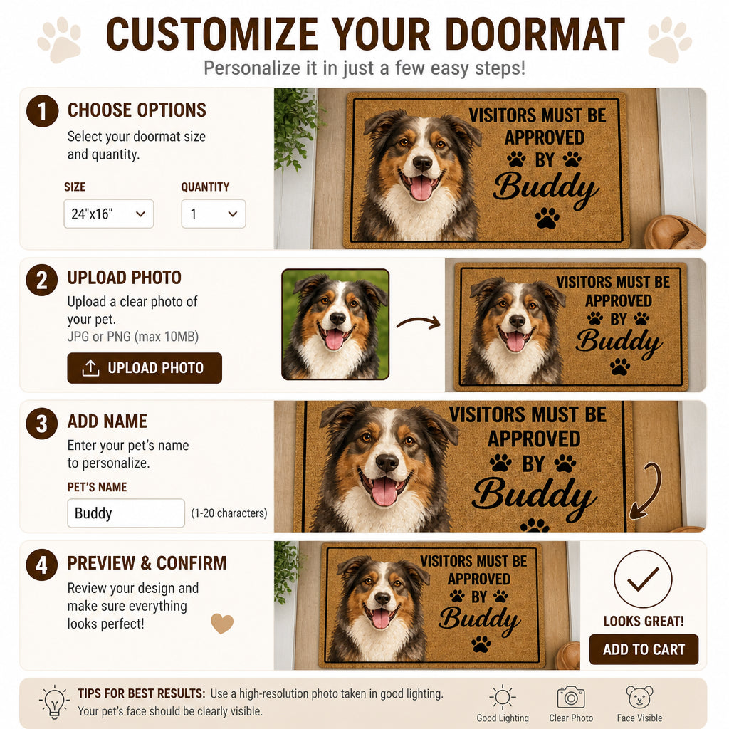 Visitors Must Be Approved By [Pet Name] Doormat - Personalized Doormat 9db21c83-47db-4c23-bc44-5d66d0c2bd3d.jpg