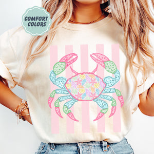 Comfort Colors Crab Shirt - Preppy Crab Graphic T-shirt - Boho Summer Beach Shirt - Retro Print Nautical Image TShirt 9db97c0e-5e56-4b67-a8d6-eff3d2dc6434-1.jpg