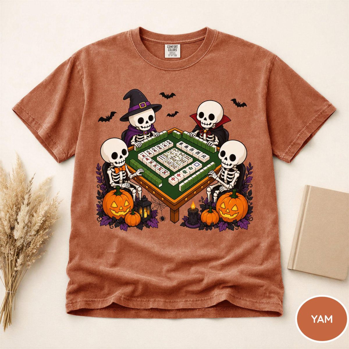 Comfort Colors Halloween Mahjong Shirt, Halloween Skeleton Mahjong Tee, Mahjong Lover Shirt, Mahjong Lover Gift, Funny Mahjong Lover Shirt 9dca6ede-69cc-4e46-9902-e53394c61e99-4.jpg
