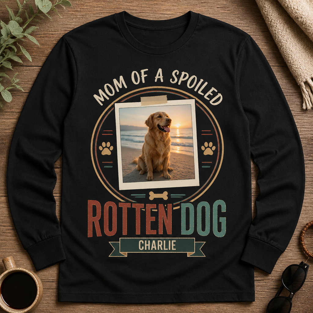 Spoiled Rotten Dog Mom Photo Long-Sleeve Tee - Personalized DMM Long Sleeve Tee 9dcfde5a-ae92-4f98-b884-01ab1deac570.png
