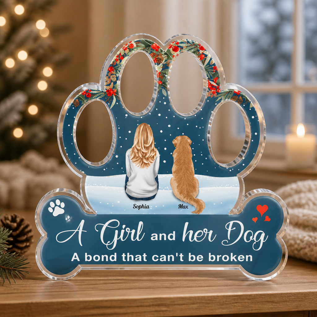 A Girl and Her Dog – Photo Paw Acrylic Standing Plaque - Personalized Acrylic Custom shape Standing 1 layer (FS) 9ddb8db9-e803-4641-94af-f66748aab086.png