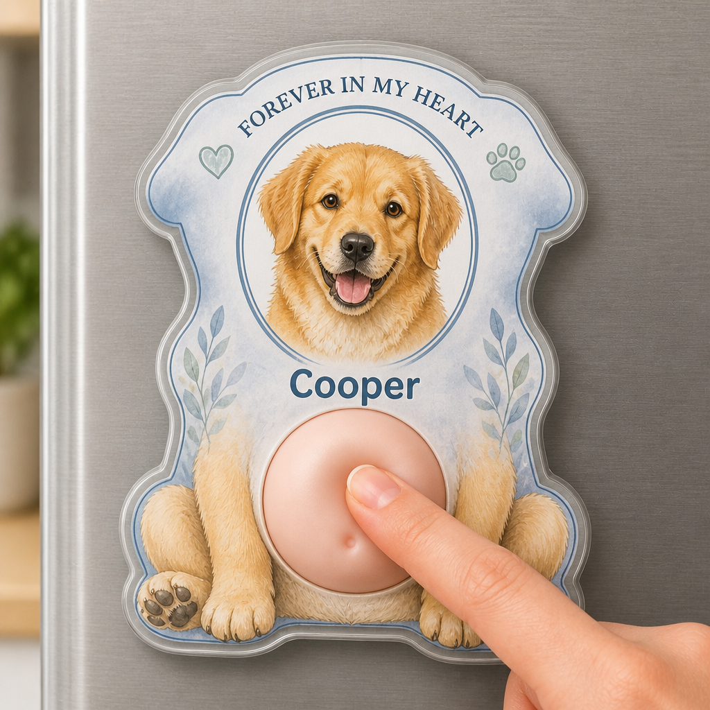 Pet Memorial Portrait Magnet – Watercolor Arch - Personalized Acrylic Refrigerator Magnet - Soft Rubber Belly 9de97e43-cb80-4d45-8632-a009479cc751.png