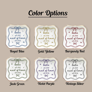Custom Bridesmaid Jewelry Tray, Personalized Ceramic Ring Dish, Bride Bridal Shower, Friend Bestie Sister Trinket Ring Tray, Maid of Honor 9e067f47-6896-4687-9b94-b07a2309d0ec-5.jpg