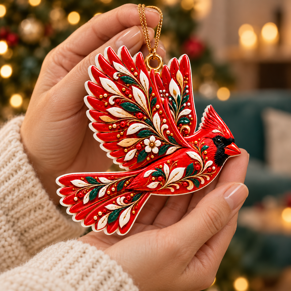 Cardinal 3D Relief Acrylic Ornament, Scandinavian Christmas Ornament, Red Cardinal Bird, Scandinavian Bird Christmas Ornament, Gift For Bird Lovers 9e27f193-ebfb-4e51-80c3-97aca050d15d-Chim-h-ng-y-Gi-ng-sinh-tr-n-tay-4.png