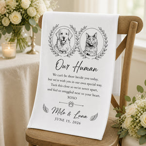 Wedding Keepsake Towel From Your Pets – Custom Pet Sketch & Message - Personalized Sport Towel 9e770286-80fe-4e4f-8cb3-cc440af4e2f9.jpg