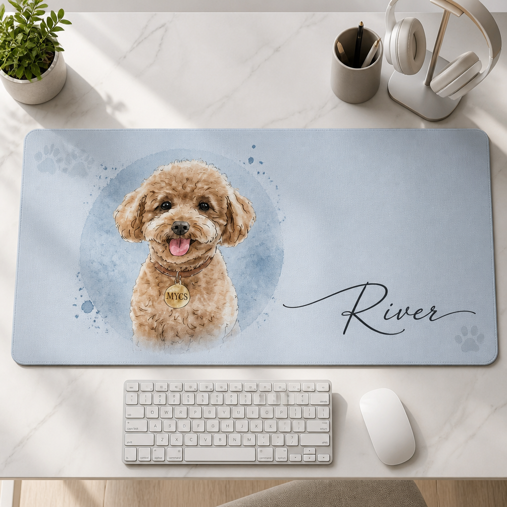 Custom Pet Portrait Desk Mat – Watercolor Name Script - Personalized Leather Deskmat 9ea51149-c473-45f2-bcf6-6d3d7492f2fb.png