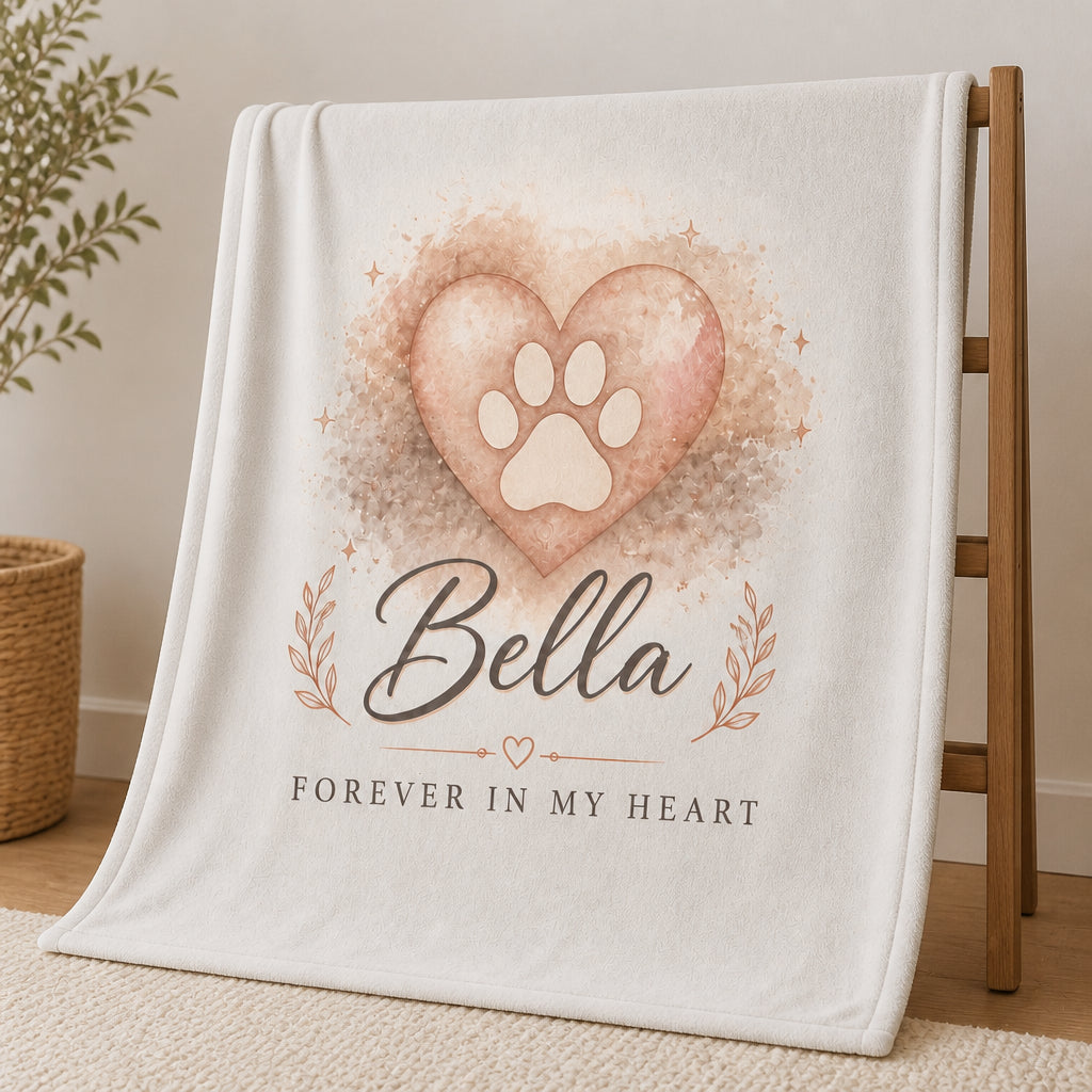 Pet Memorial Name Blanket – Forever in My Heart - Personalized Blanket 9edf0ff5-09ec-4a72-a95f-d32811b4c666.jpg