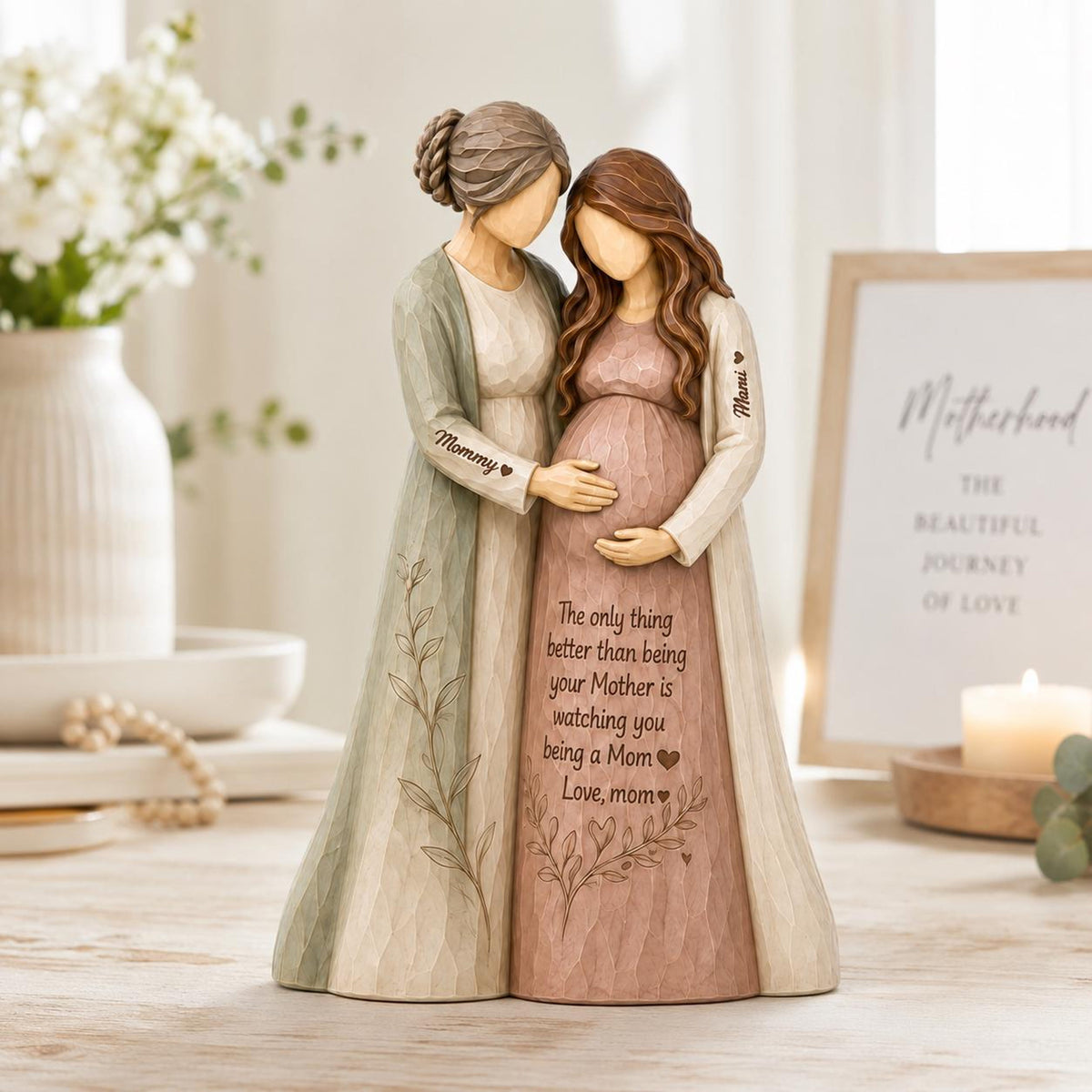 Personalized Mom and Daughter Wooden Block, Pregnancy Announcement Mom To Mom, Expecting Mom Keepsake,Baby Shower Gift from Mom,New Mom Gift 9f0cdb32-e0fe-4d9d-bad6-4307c9709b1b-1.jpg