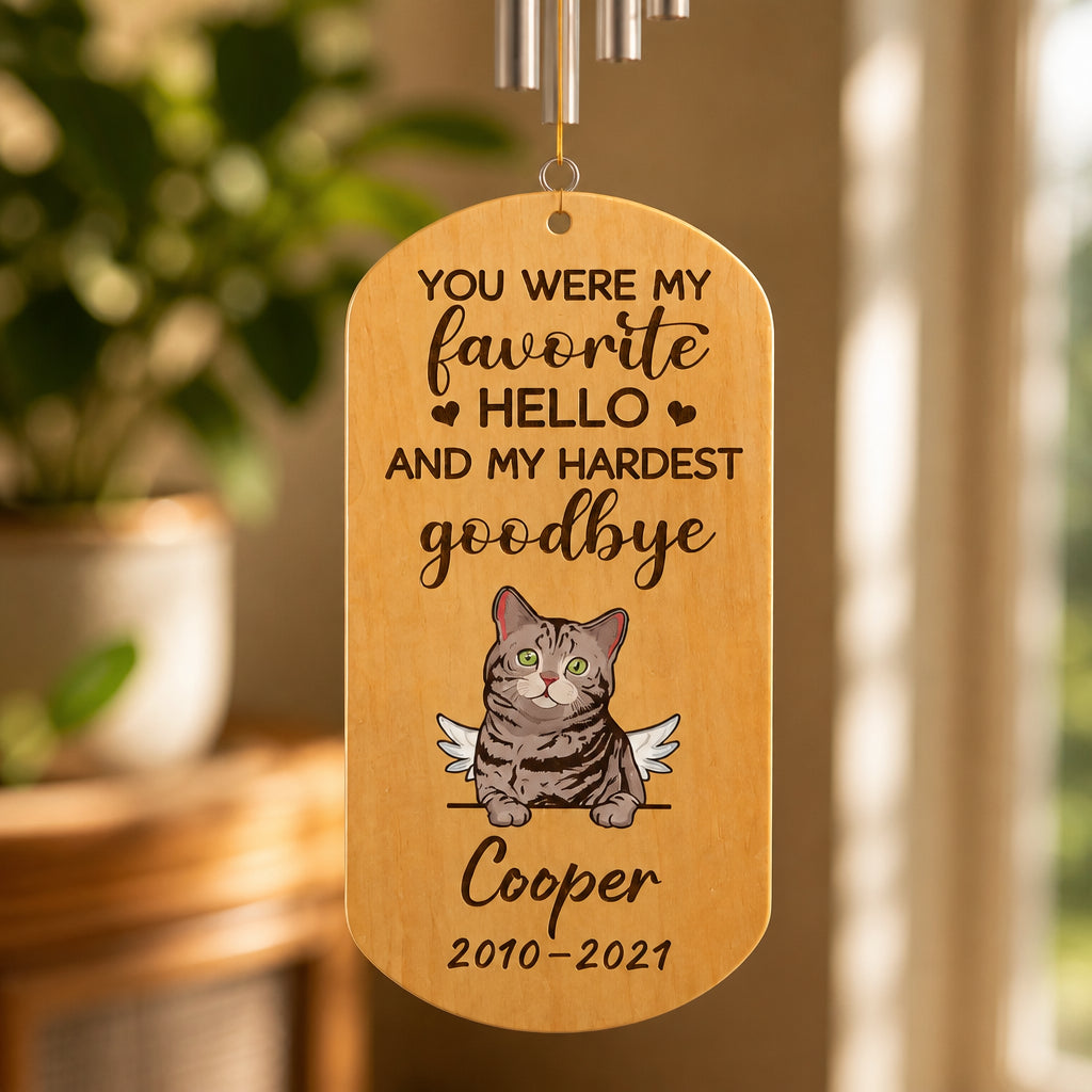 Pet Memorial Wind Chime – Favorite Hello, Hardest Goodbye - Personalized Windchime 9f0e1990-42f7-4399-b1bc-97f76b360cf8.jpg