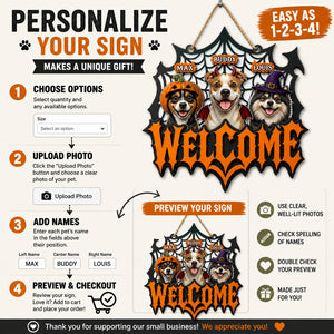 Halloween Dog Welcome Wood–Acrylic Sign — Upload 1–3 Pets & Names - Personalized Wood Acrylic Sign 9f29d175-251b-4268-9204-26b6e7d7025a.jpg