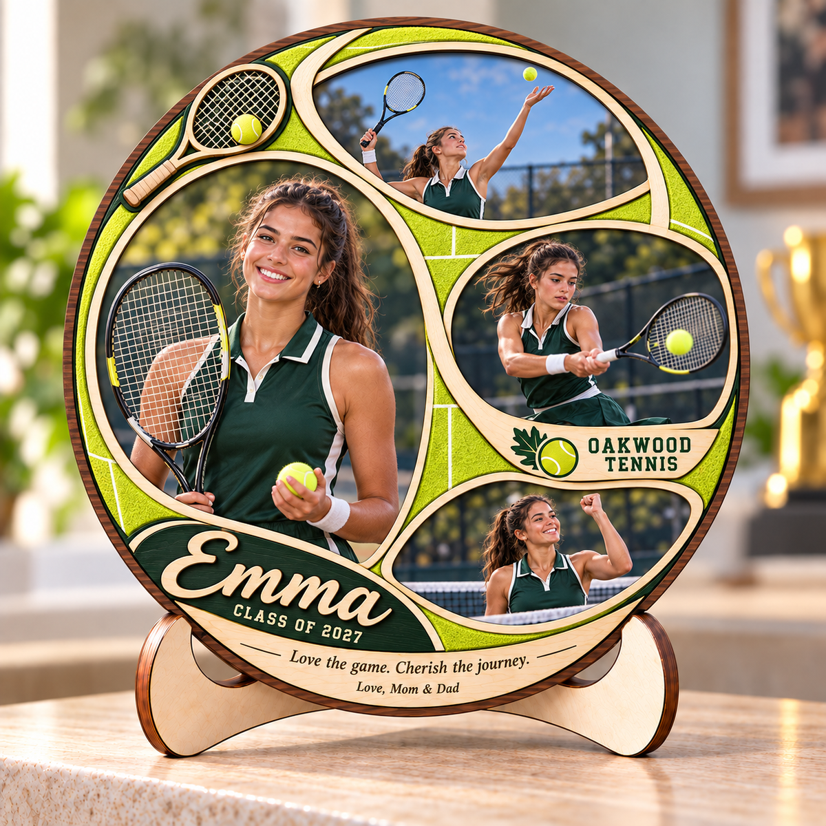 Personalized Tennis Photo Collage Plaque with Stand – Christmas Gift for Tennis Players, Senior Night & Graduation Keepsake 9f2fe978-5789-4be8-bfce-ebed9d9d49d6-Emma-s-Personalized-Tennis-Senior-Keepsake.png