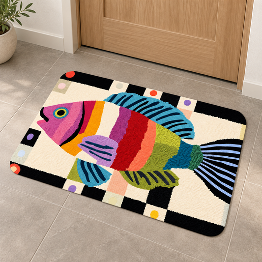 Colorful Fish Flannel Bath Mat, Abstract Tropical Fish Rug, Non Slip Bathroom Floor Mat, Modern Kitchen Decor 9f40c7b4-9448-4f45-86cd-6b87a1954a48-Th-m-c-nhi-u-m-u-s-nh-t-i-gi-n.png
