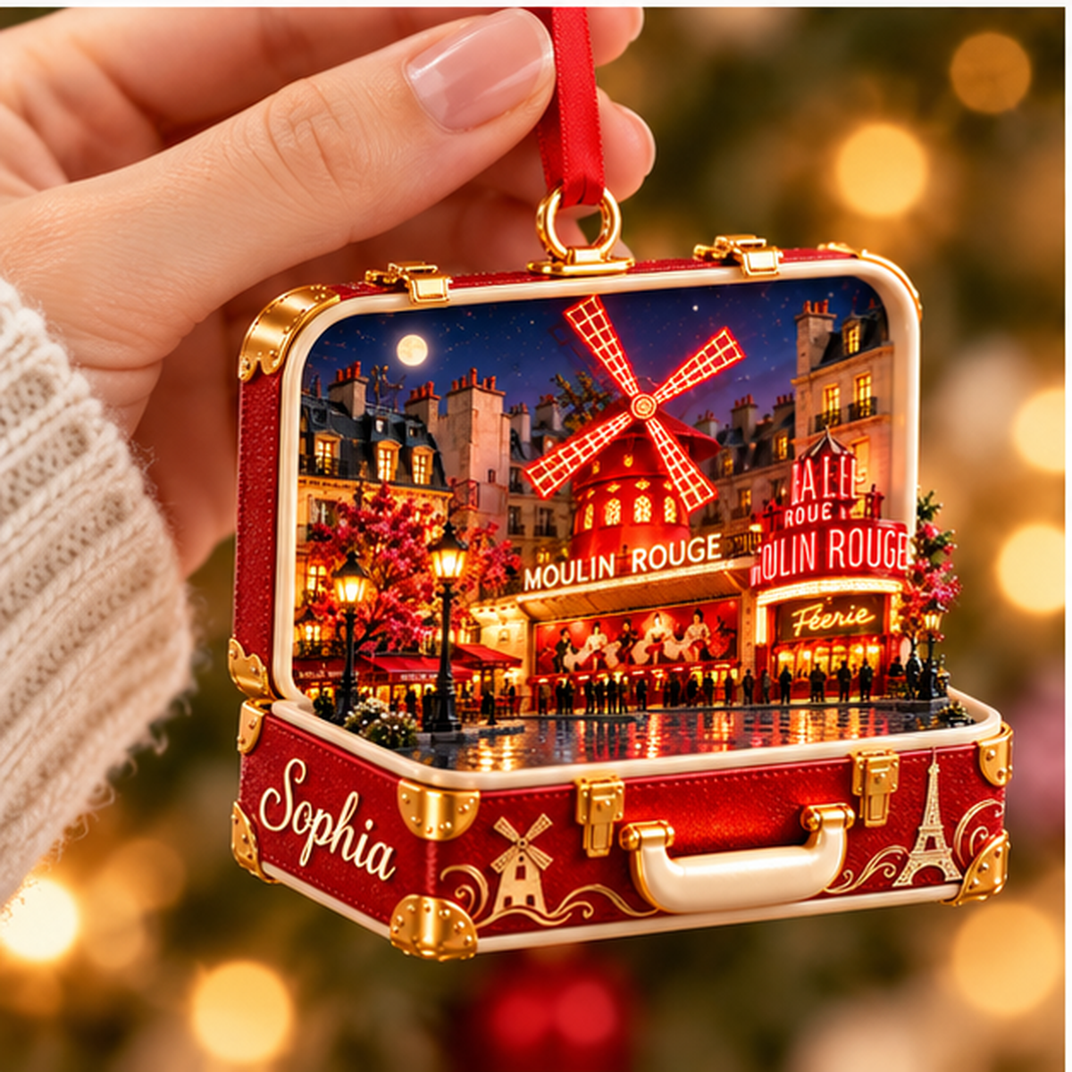 Personalized Moulin Rouge Paris 3D Suitcase Christmas Ornament, Custom Name France Travel Keepsake, Paris Cabaret Vacation Souvenir Gift 9f68c018-043c-4a05-8100-44444650fcc6-moulin_rouge_handheld_1200x1200.png