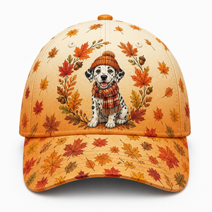 Autumn Dalmatian Leaf Wreath All-Over Print Cap - All Over Print Cap 9f6fc3d9-a63c-416b-adb4-e4c1ff24b0bf.png