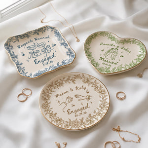 Personalized Ceramic Ring Dish, Custom Engagement Gift, Whimsical Gift for Engaged Couples Newlyweds Friends, Wedding Bride & Groom 9f788126-1b9a-47c8-9de2-7d53461065ec-8.jpg