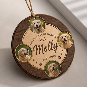Forever In Our Hearts Pet Memorial Photo Ornament - Personalized 3-Layered Wood Ornament 9f788759-1249-4b1f-8d79-f3a0b417199a.jpg